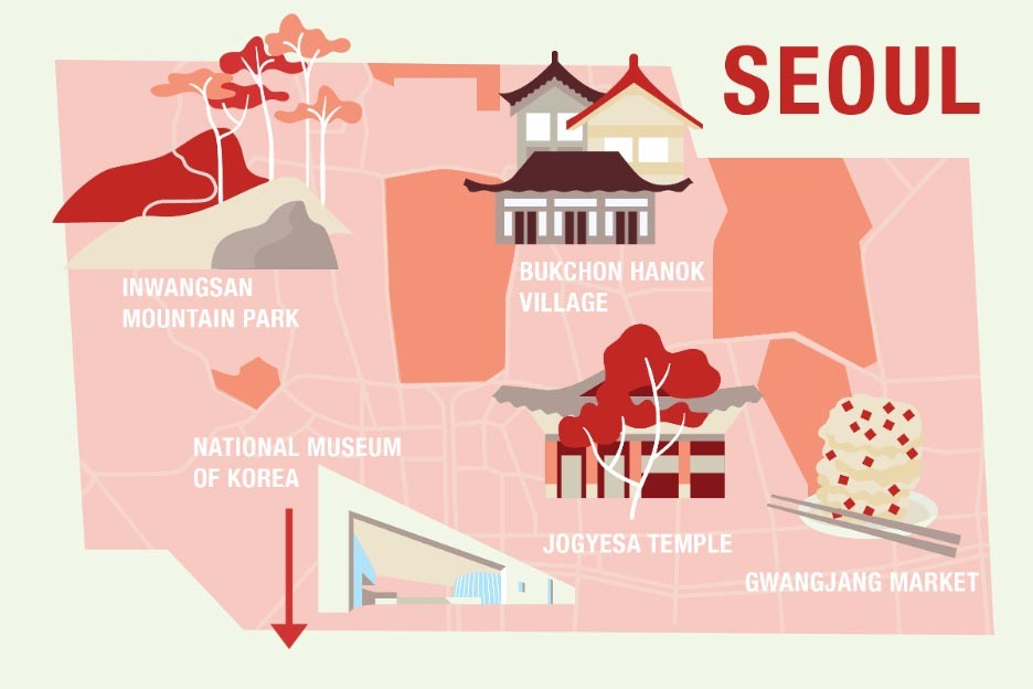 infographic of free things to do in Seoul